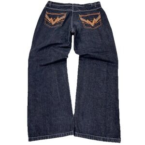 Vintage PJ Mark Jeans Men 38x34 Baggy Loose Fit Y2K Skater Embroidered Cyber